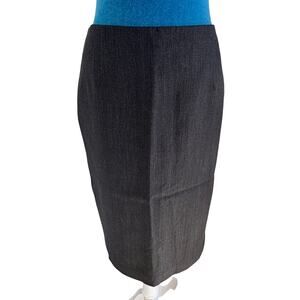Vintage Pendleton Grey Smooth Lightweight Wool Pencil Skirt